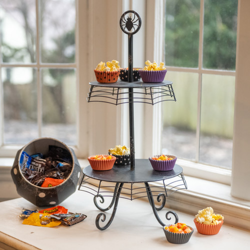 SPIDER WEB TWO TIER STAND