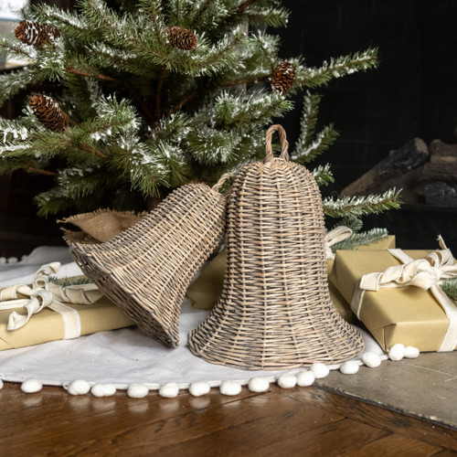 SET/ 2 RATTAN BELLS