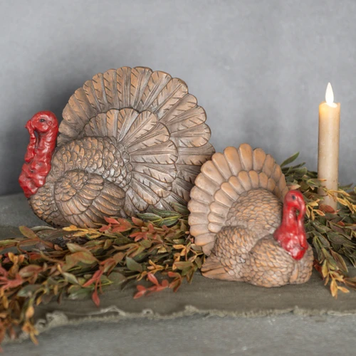 5" BROWN & RED TABLETOP TURKEY