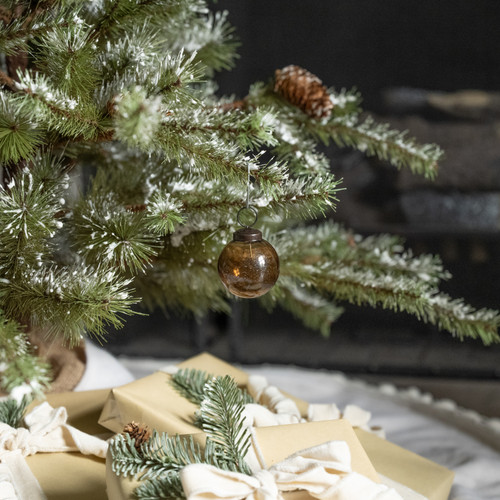 2" NUTMEG GLASS ORNAMENT