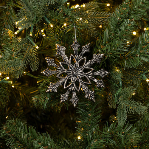 PEWTER MARYANNE SNOWFLAKE ORNAMENT