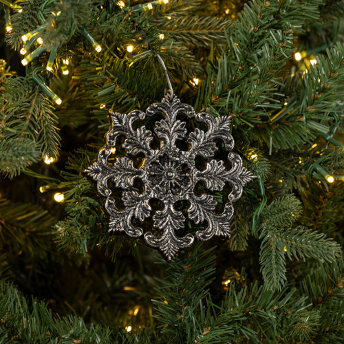 PEWTER GABRIELLA SNOWFLAKE ORNAMENT