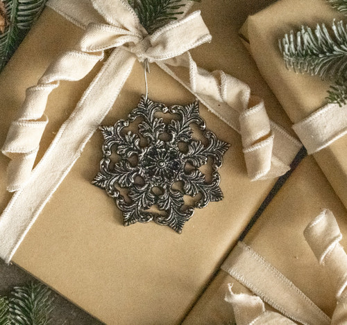 PEWTER GABRIELLA SNOWFLAKE ORNAMENT