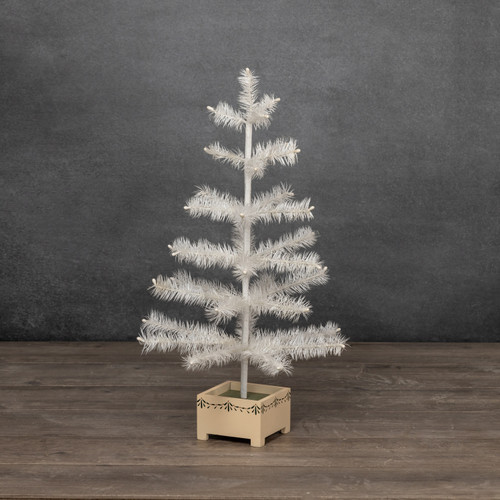 24" IVORY FEATHER TREE