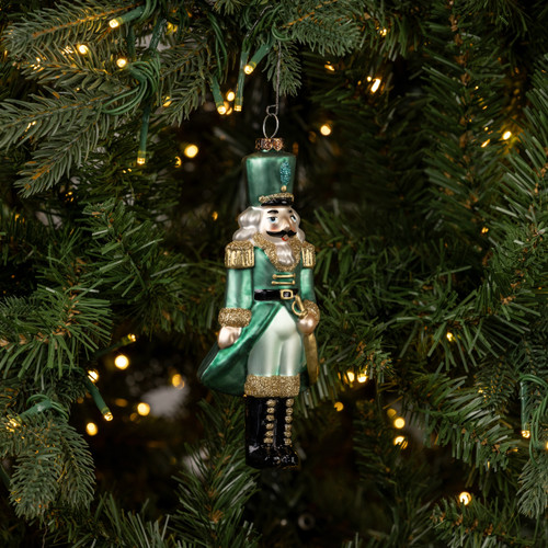 TEAL NUTCRACKER ORNAMENT