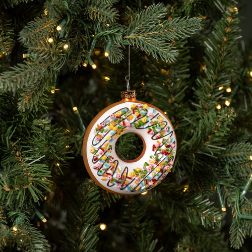 DOUGHNUT W/ SPRINKLES ORNAMENT