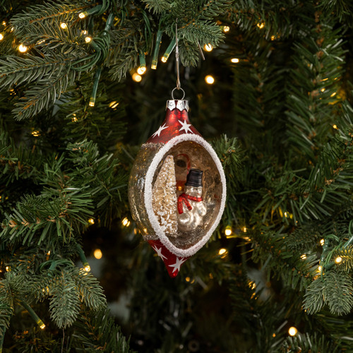 SNOWMAN DIORAMA ORNAMENT
