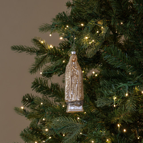 GOLD & WHITE MARY ORNAMENT