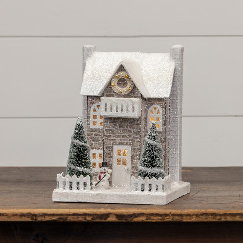 LIGHTED WHITE GLITTERED ESTATE