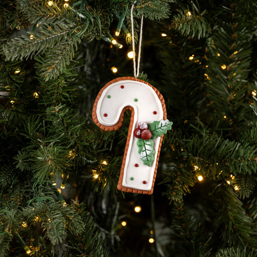 CANDY CANE CUTOUT COOKIE ORNAMENT