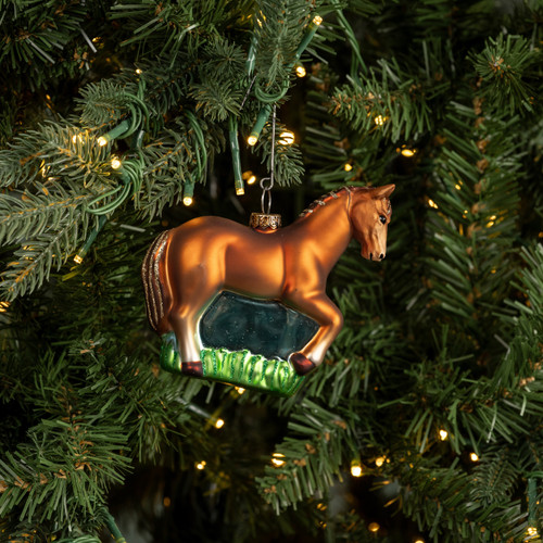 BROWN HORSE ORNAMENT