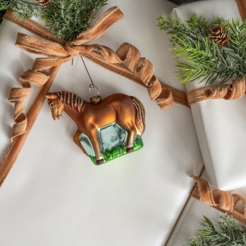 BROWN HORSE ORNAMENT