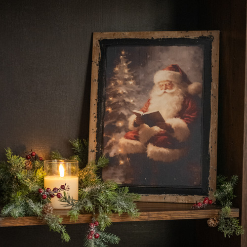16" x 12" READING SANTA PRINT