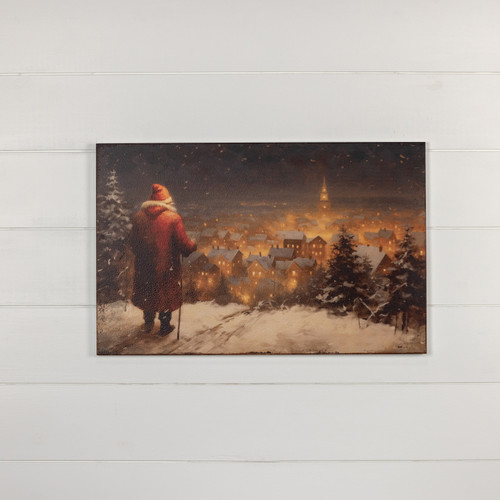 28" x 18" OVERLOOKING SANTA PRINT