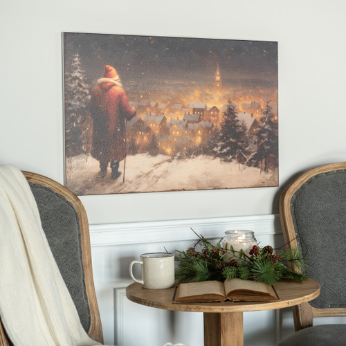 28" x 18" OVERLOOKING SANTA PRINT