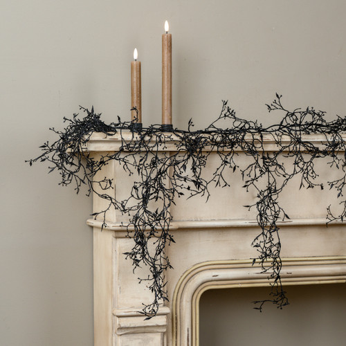 6' BLACK WOOLGRASS WEEPING GARLAND