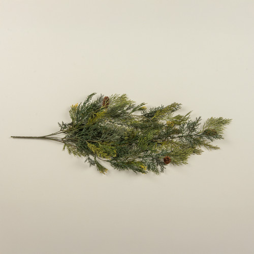 34" MIXED CEDAR HANGING BUSH W/ PINECONES