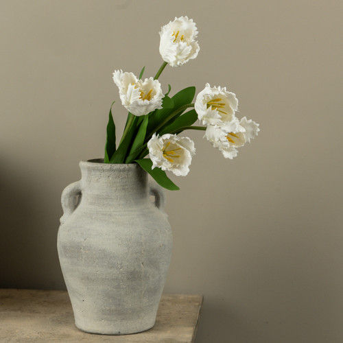 22.5" SOFT TOUCH WHITE PARROT TULIP STEM