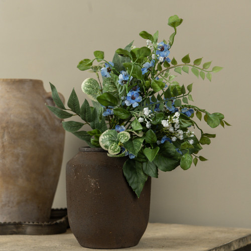 15.5" BLUE & WHITE WILDFLOWER PICK