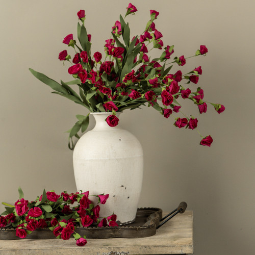22.5" DARK PINK PAPER WILDFLOWER BUSH