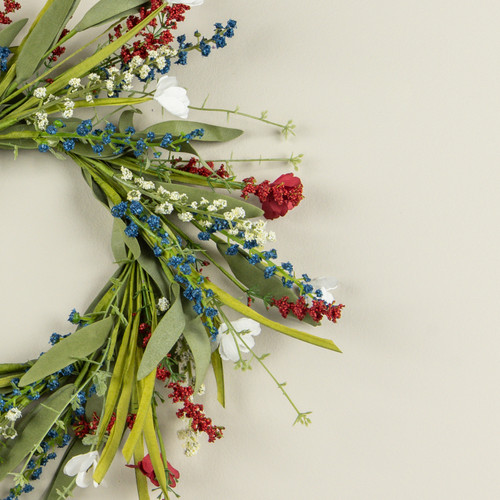 16" RED, WHITE & BLUE CANDLE RING