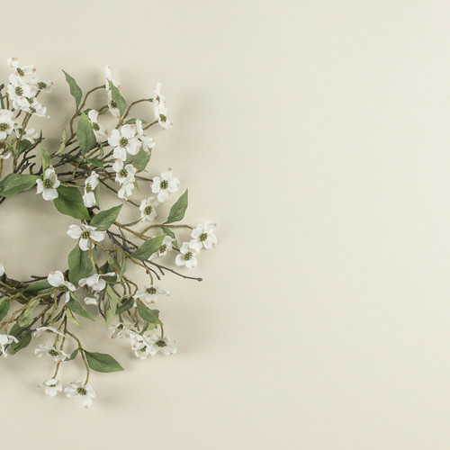 15" DOGWOOD CANDLE RING