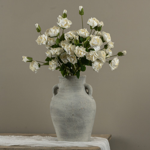 25" WHITE PAPER ROSE SPRAY