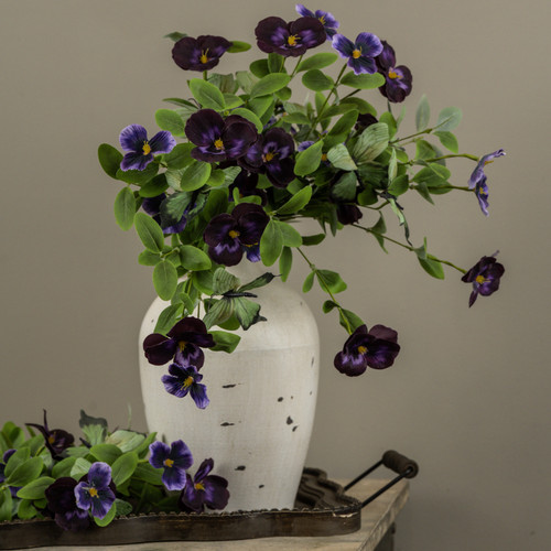 21" PURPLE PANSY PICK W/ BUTTERFLIES