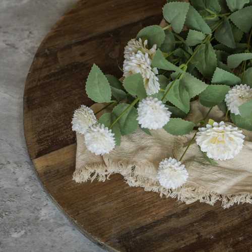 21" CREAM MUM BUSH