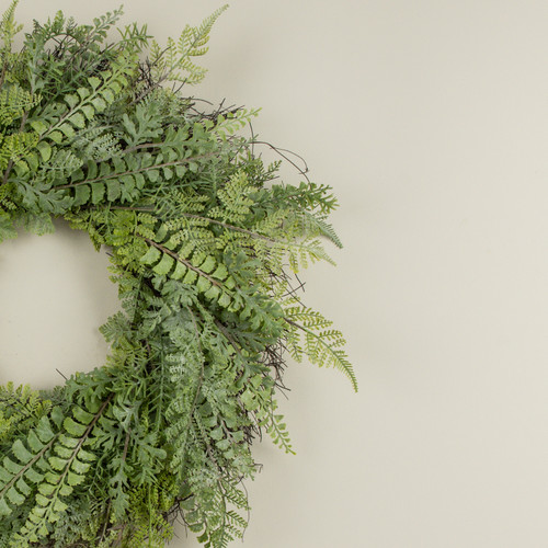 26" SOFT TOUCH MIXED FERN WREATH