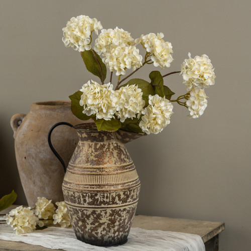 27.5" PALE YELLOW HYDRANGEA STEM