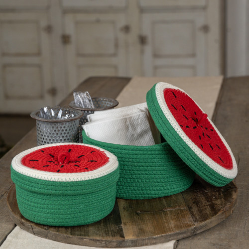 SET/ 2 WATERMELON BASKETS