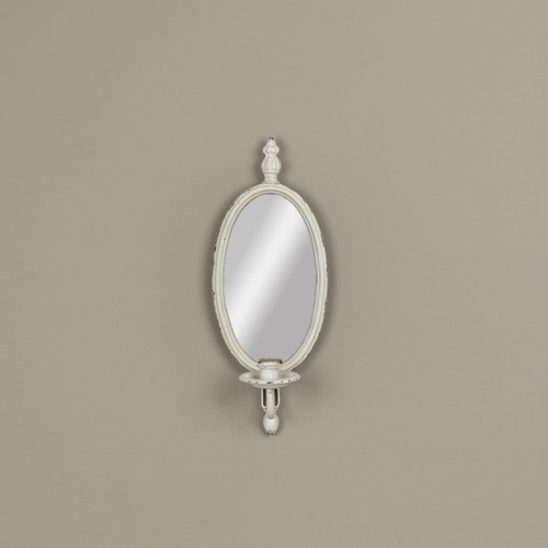 OVAL MIRROR TAPER CANDLE WALL SCONCE
