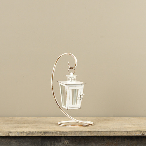 13" WHITE LANTERN W/ STAND