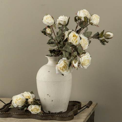 27.25" CREAM DRIED ROSE SPRAY