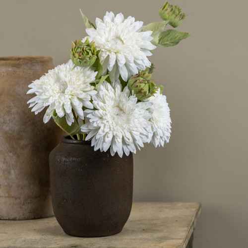18.25" WHITE SUNFLOWER SPRAY