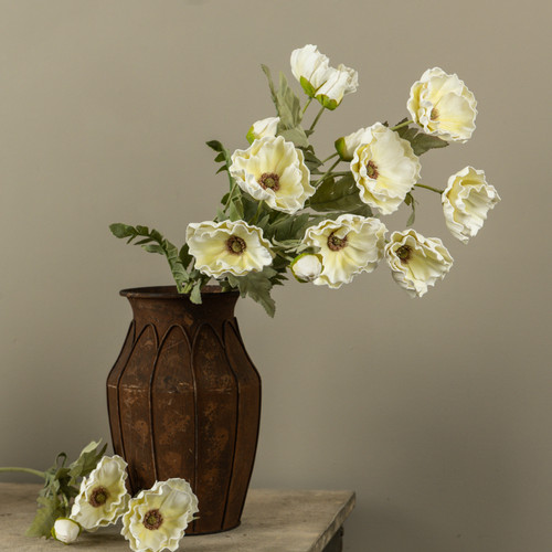 27" CREAM POPPY SPRAY