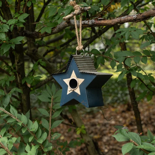 BLUE STAR BIRDHOUSE