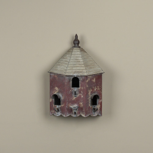 RED 3-OPENING BIRDHOUSE