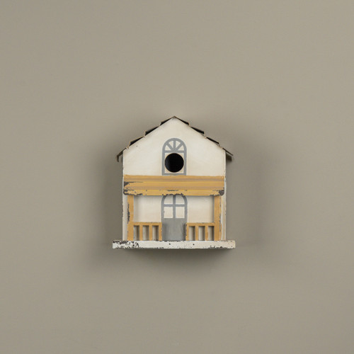 CREAM & YELLOW WALL BIRDHOUSE