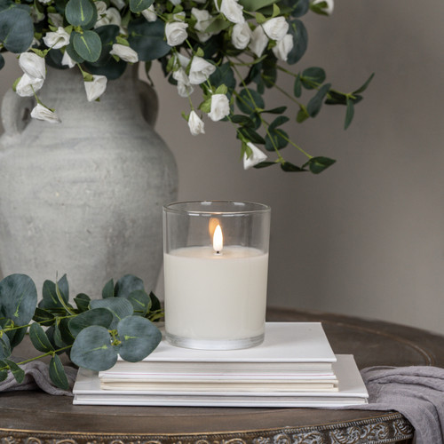 5" THICK GLASS 3D FLAME CANDLE