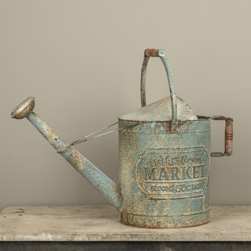 BLUE FRESH FLOWER MARKET WATERING CAN