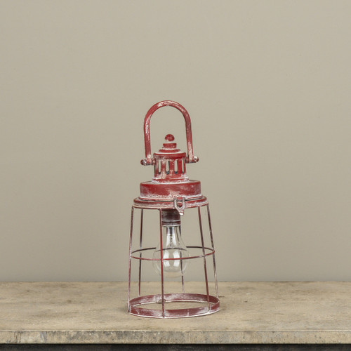 RED METAL HANGING LIGHT