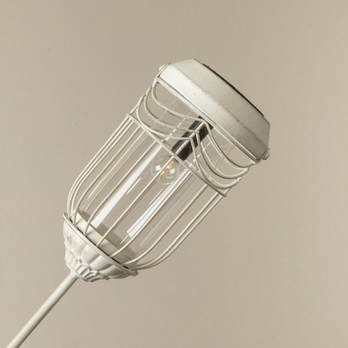 WHITE SOLAR LANTERN STAKE