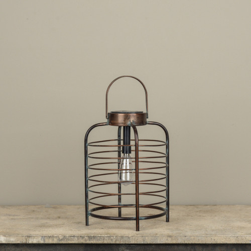 BRONZE SOLAR CAGE LIGHT