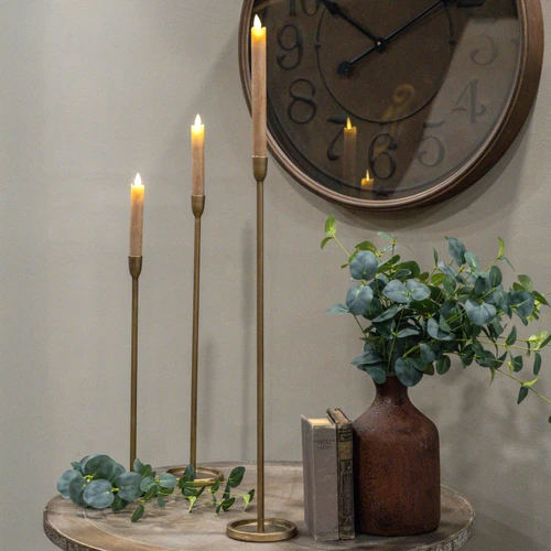 23.25" GOLD NEWTON TAPER CANDLESTICK