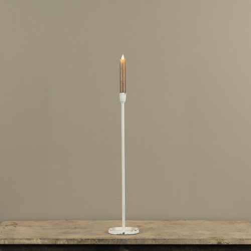 20.25" WHITE NEWTOWN TAPER CANDLESTICK
