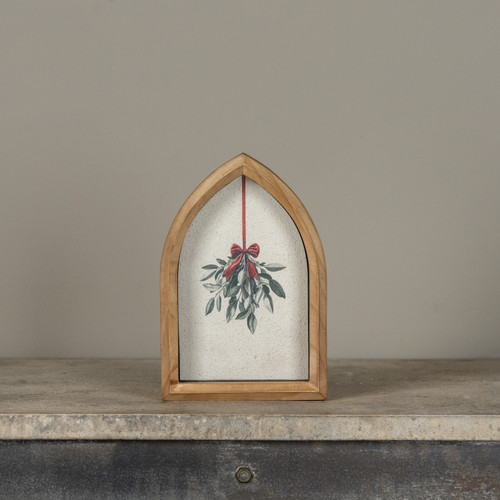 8" MISTLETOE FRAMED TABLETOP SIGN