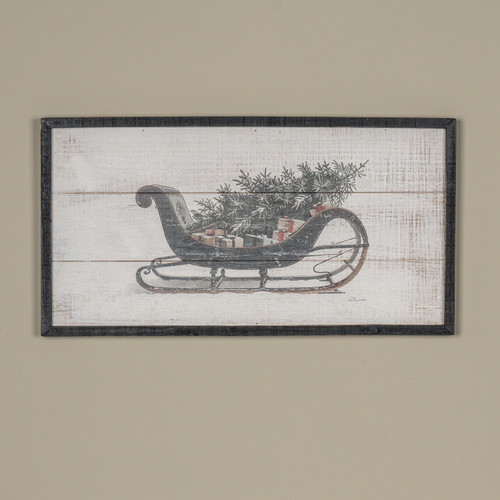 24" LOADED SLEIGH FRAMED PRINT