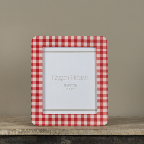 8" X 10" RED PLAID PHOTO FRAME